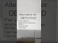 সামঞ্জস্যপূর্ণ টোনার কার্ট্রিজ কালো 45439002 OKI B731 MB770 প্রিন্টার টোনার কিট জন্য উচ্চ ক্ষমতা