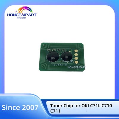 কেনা CMYK Toner Chip 44318608 44318607 44318606 44318605 for OKI C71L C710 C711 Printer Cartridge Chip অনলাইন উত্পাদন