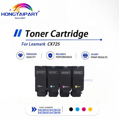 কেনা Lexmark CX725 লেজার প্রিন্টারের জন্য সামঞ্জস্যপূর্ণ 4 রঙের টোনার সেট 84C0H10-84C0H40 অনলাইন উত্পাদন