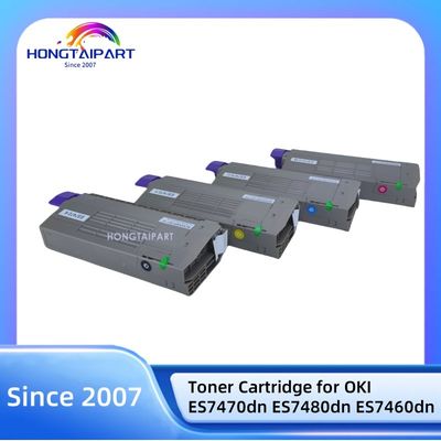 সামঞ্জস্যপূর্ণ কালার টোনার কার্ট্রিজ CMYK 45396213 45396214 45396215 45396216 OKI ES7470 ES7480 ES7460 প্রিন্টার টোনার কিটের জন্য