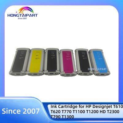 Empty Ink Cartridge-130ML 72 C9403A-MK C9370A-PK C9371A-C C9372A-M C9373A-Y C9374A-G for HP Designjet T610 T620 T770 T1100 T1200 HD T2300 T790 T1300 Compatible