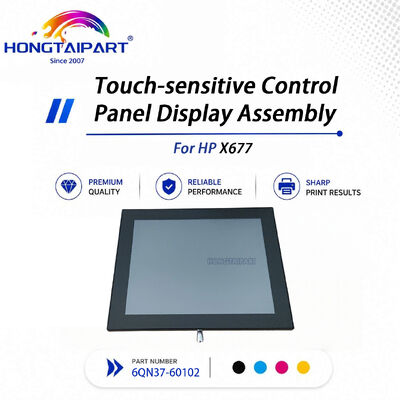HP X677 প্রিন্টার মেরামতের জন্য আসল ব্যবহৃত টাচ-সংবেদনশীল কন্ট্রোল প্যানেল ডিসপ্লে অ্যাসেম্বলি 6QN37‑60102